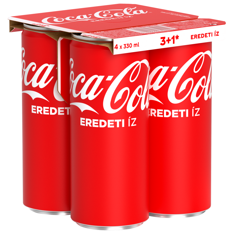 Coca-Cola szénsavas üdítőital 4x0,33 l dobozos