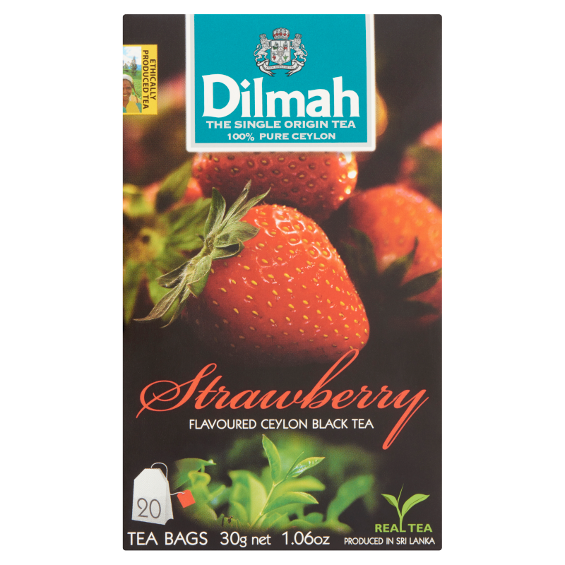 Dilmah fekete tea 30 g eper ízesítéssel 20 filteres