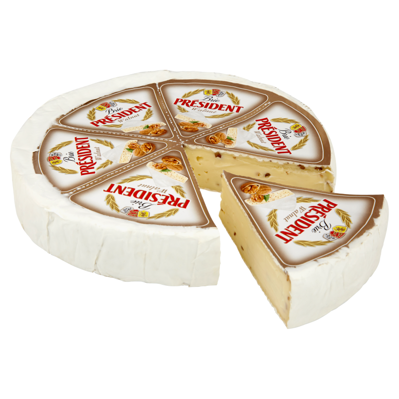 Président Brie lágy sajt diós