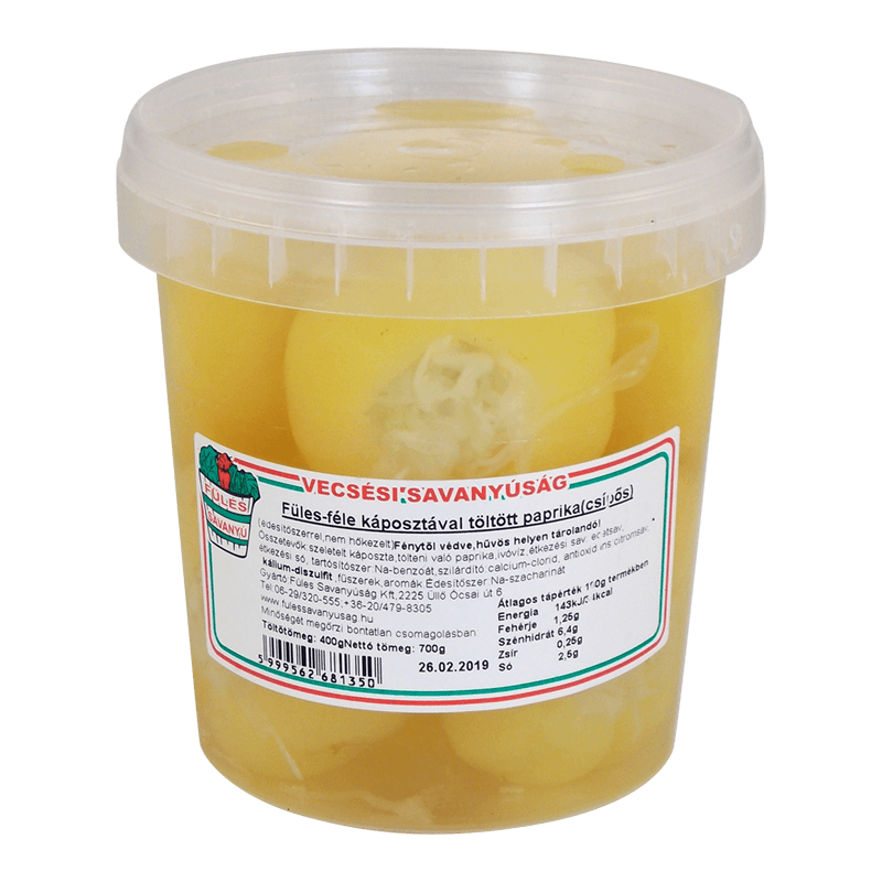 Füles-féle káposztával töltött paprika 700 g / 400 g csípős