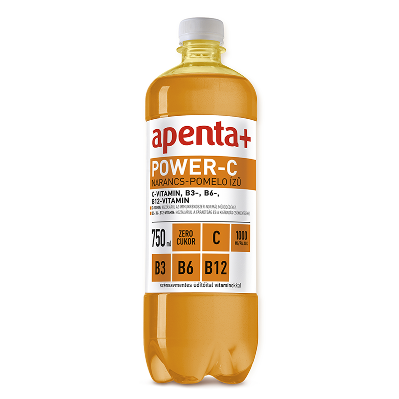 Apenta+ Power-C szénsavmentes üdítő 0,75 l narancs-pomelo