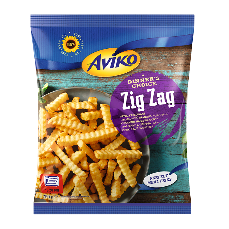Aviko Zig Zag cikcakkos hasábburgonya sütőben süthető 750 g