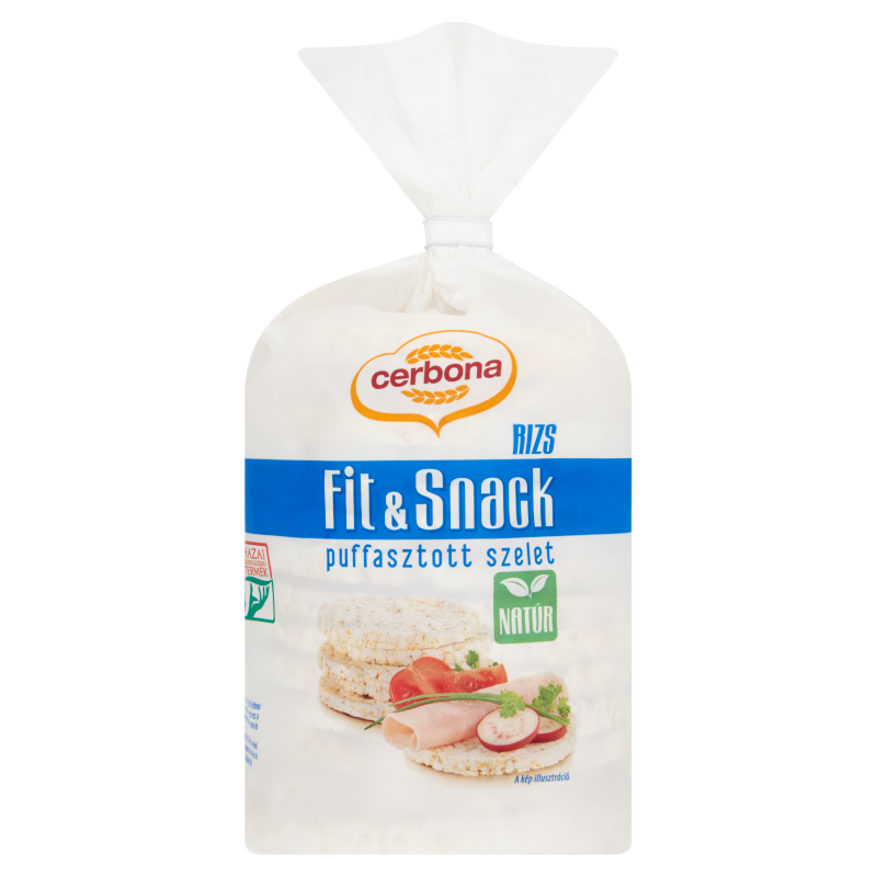 Cerbona Fit & Snack puffasztott rizsszelet 90 g natúr