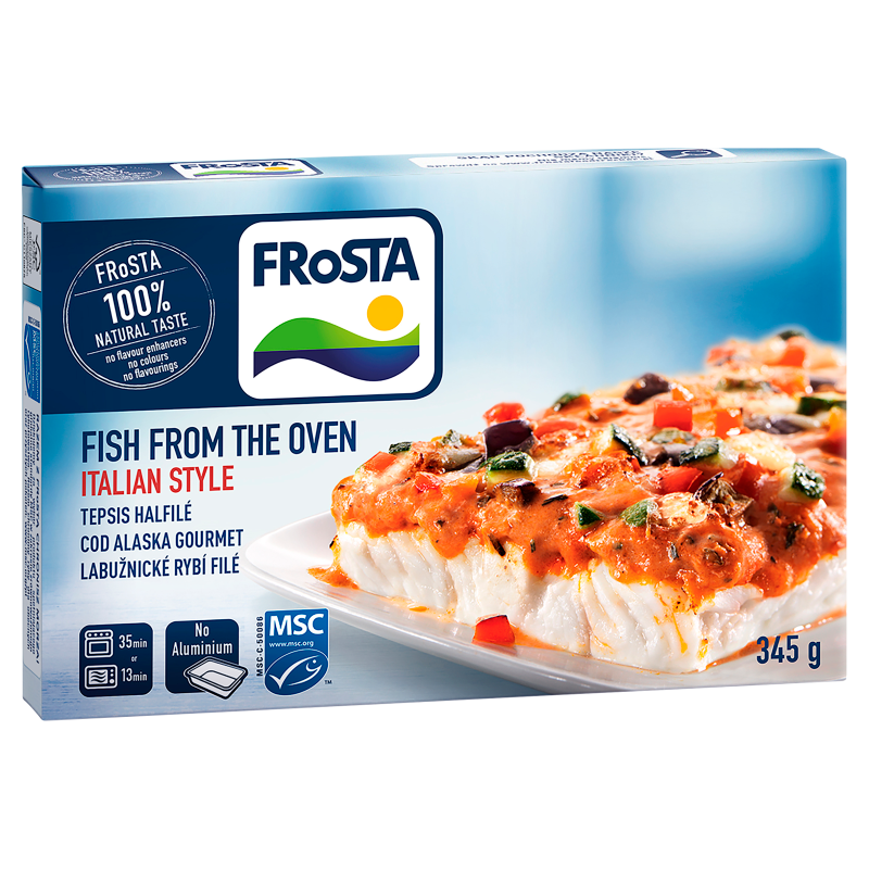 FRoSTA fagyasztott tepsis halfilé 345 g olasz módra