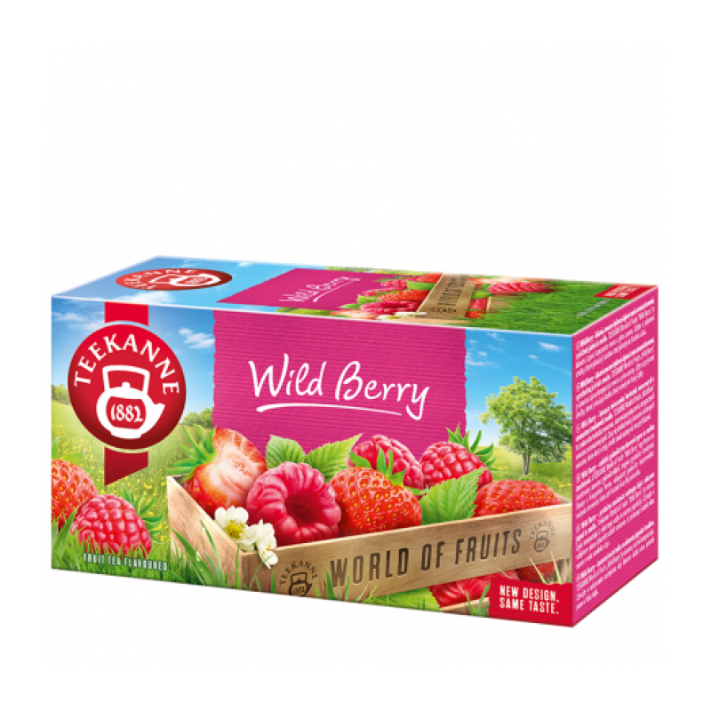 Teekanne gyümölcstea 20x2 g eper és málna ízű