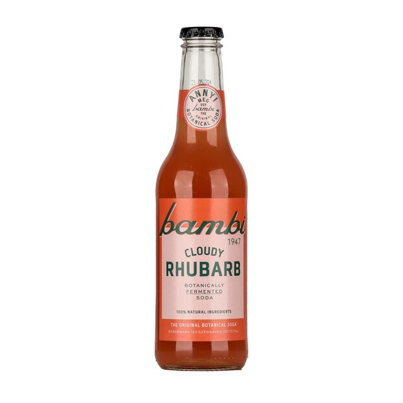 Bambi szénsavas üdítőital 0,33 l Cloudy Rhubarb (Szav.idő: 2025.10.28.)