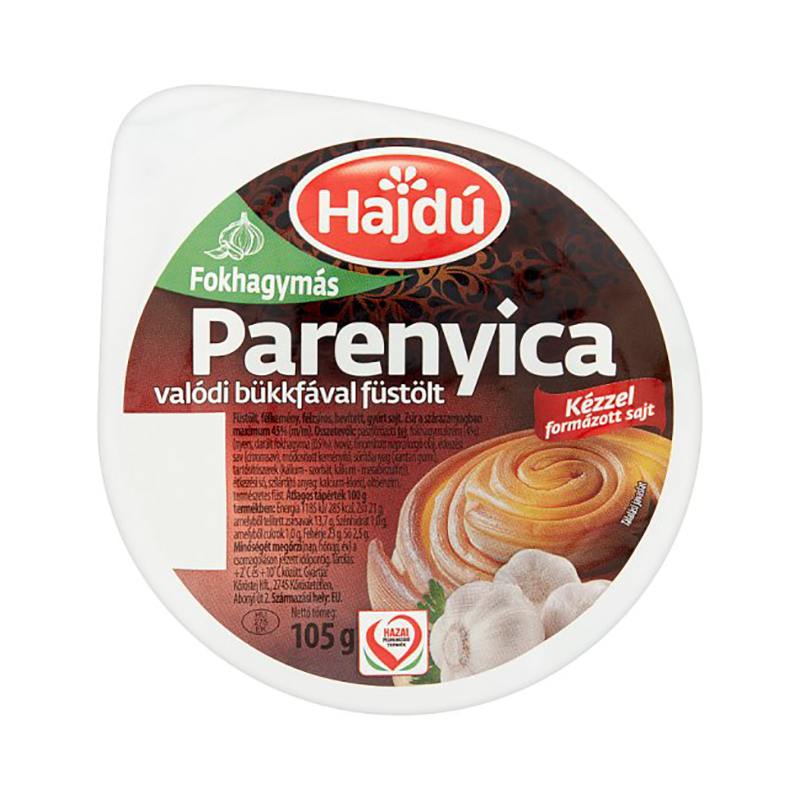 Hajdú füstölt parenyica sajt 105 g fokhagymás
