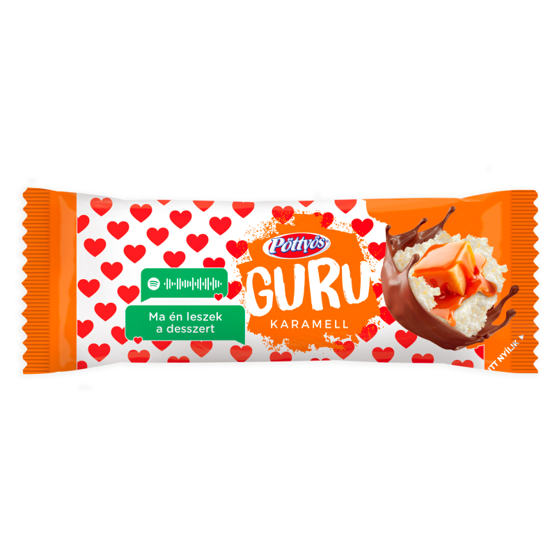 Pöttyös GURU túródesszert 38 g karamellás