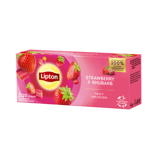 Lipton eper & rebarbara ízesítésű filteres gyümölcstea 20x1,6 g