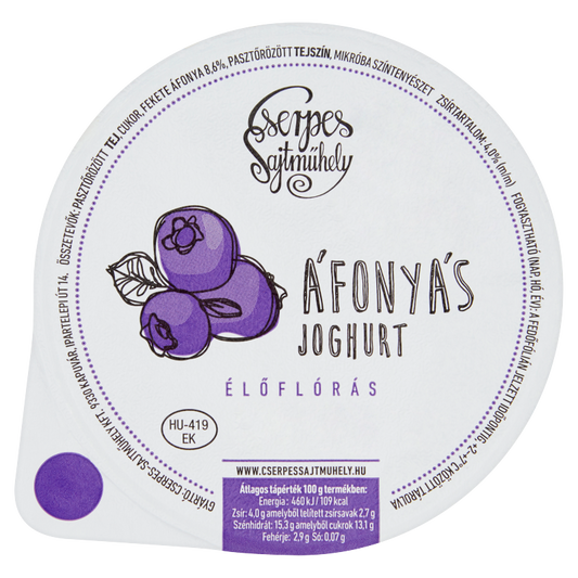 Cserpes joghurt 250 g áfonyás