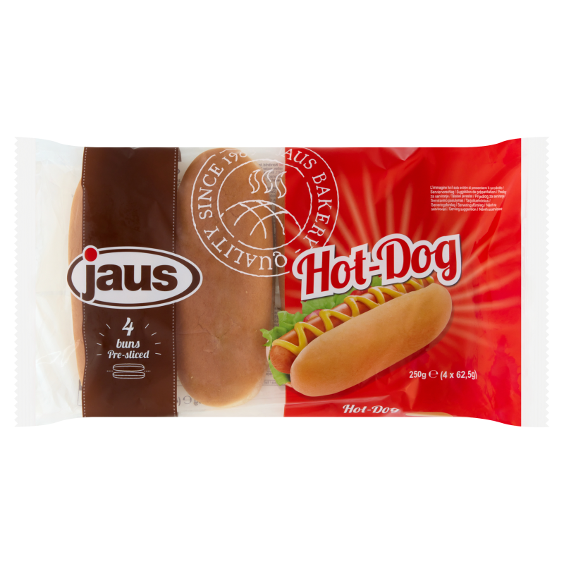 Jaus hot-dog kifli 4 db 250 g