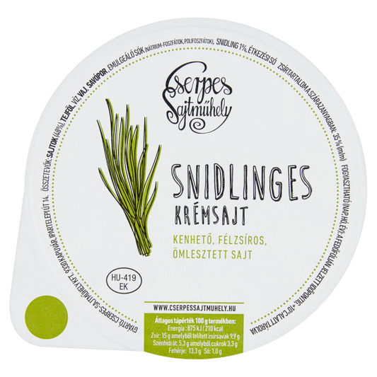 Cserpes krémsajt 250 g snidlinges