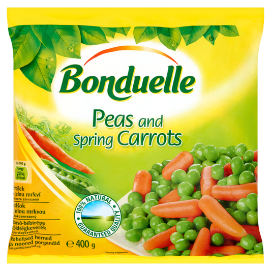 Bonduelle fagyasztott  borsó és bébirépa zöldségkeverék 400 g