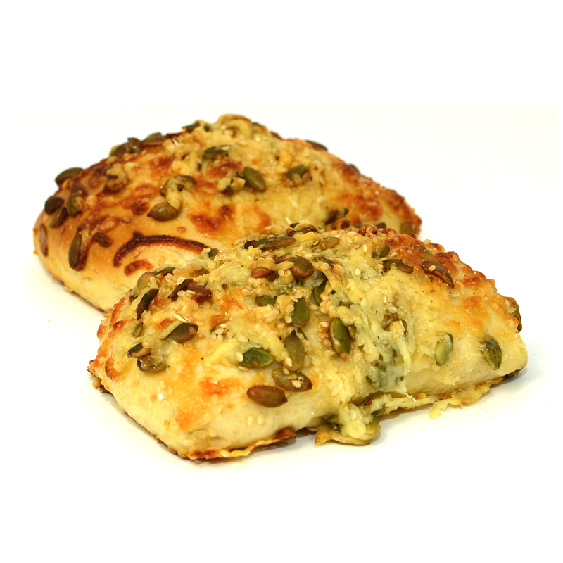 Jókenyér sajtos zsemle 80 g tökmaggal és szezámmaggal