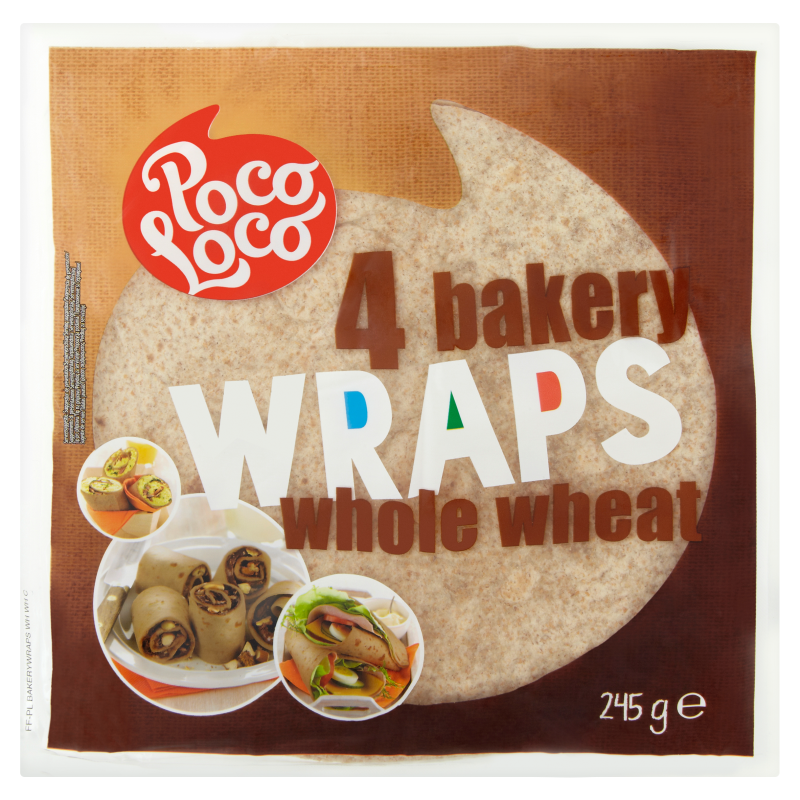 Poco Loco lágy tortilla 245 g 4 db teljes kiőrlésű