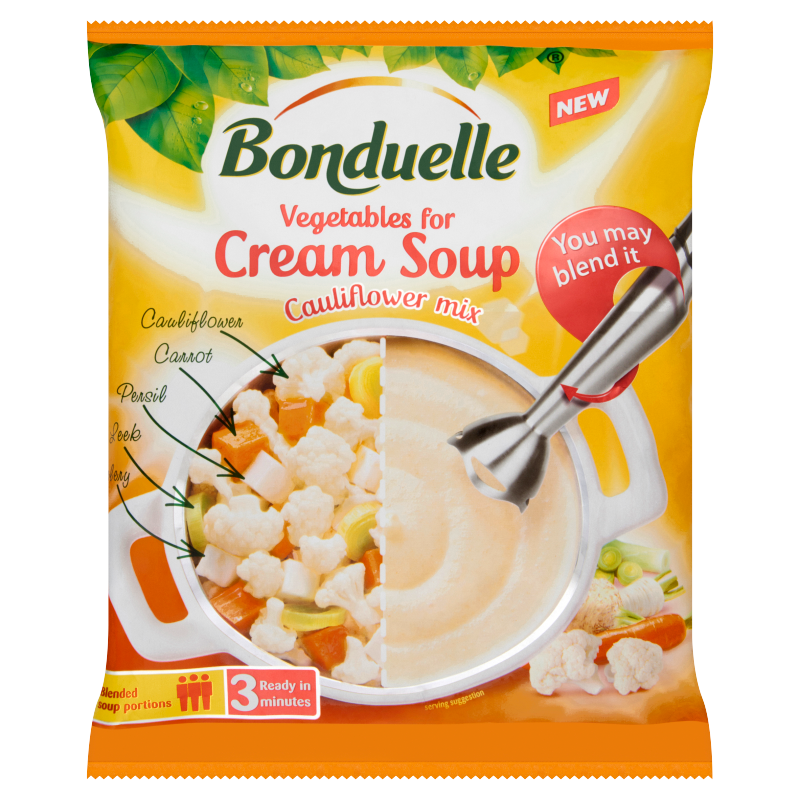 Bonduelle fagyasztott karfiolos krémleves zöldségkeverék 400 g