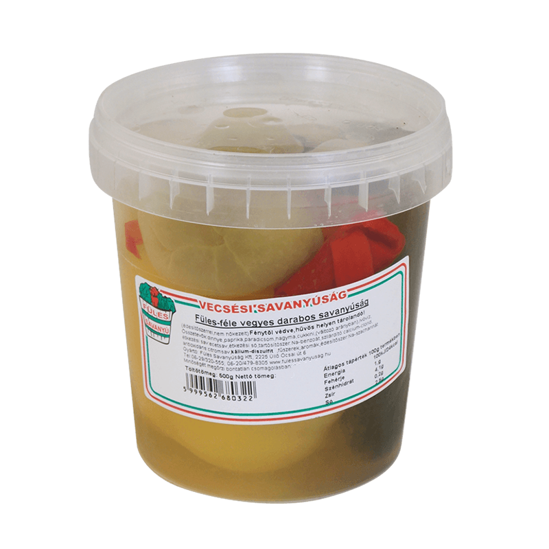 Füles-féle vegyes darabos savanyúság 800 g / 400 g csemege