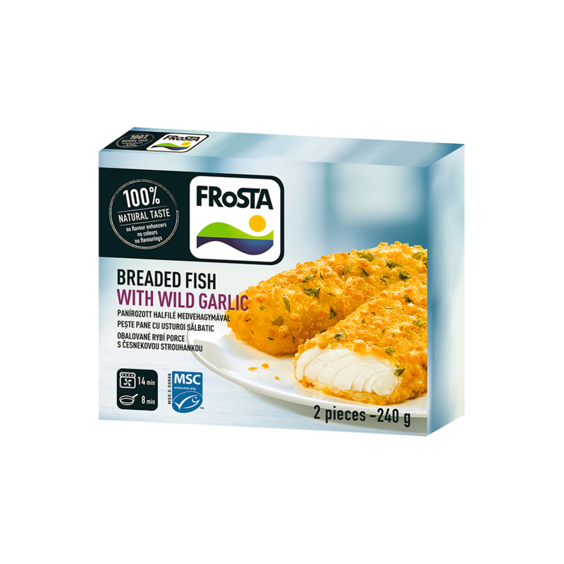 FRoSTA fagyasztott halfilé medvehagymával 240 g panírozott
