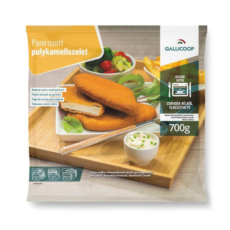 Gallicoop panírozott pulykamellszelet 700 g
