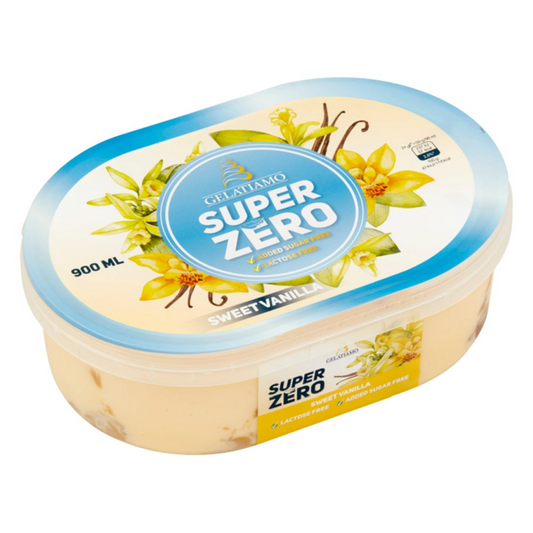 Gelatiamo Super Zero jégkrém 900 ml sweet vanília, laktózmentes