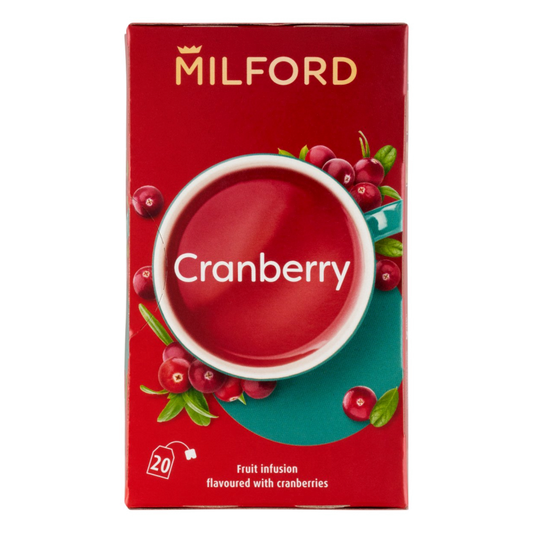 Milford vörösáfonya ízű gyümölcstea 20x2,25 g