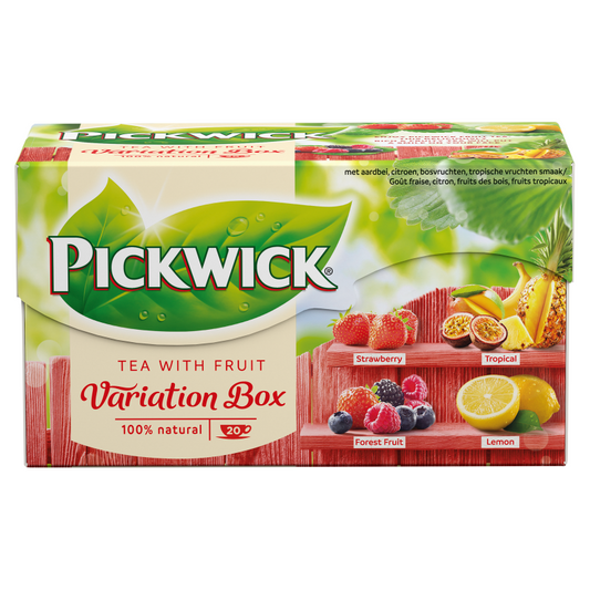 Pickwick gyümölcsízű fekete tea-variációk 20x1,5 g piros