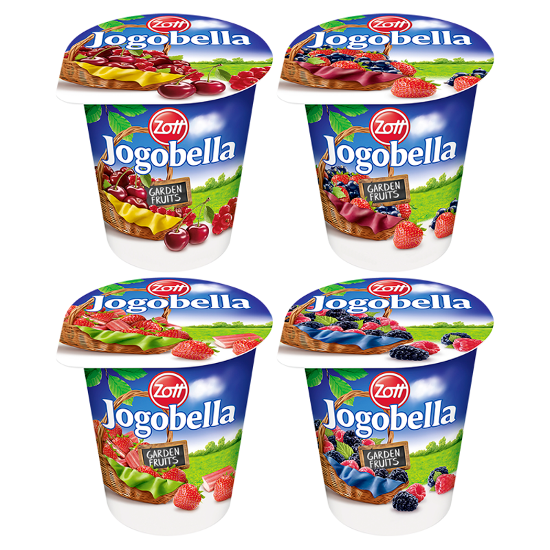 Zott Jogobella élőflórás gyümölcsjoghurt 150 g garden fruits