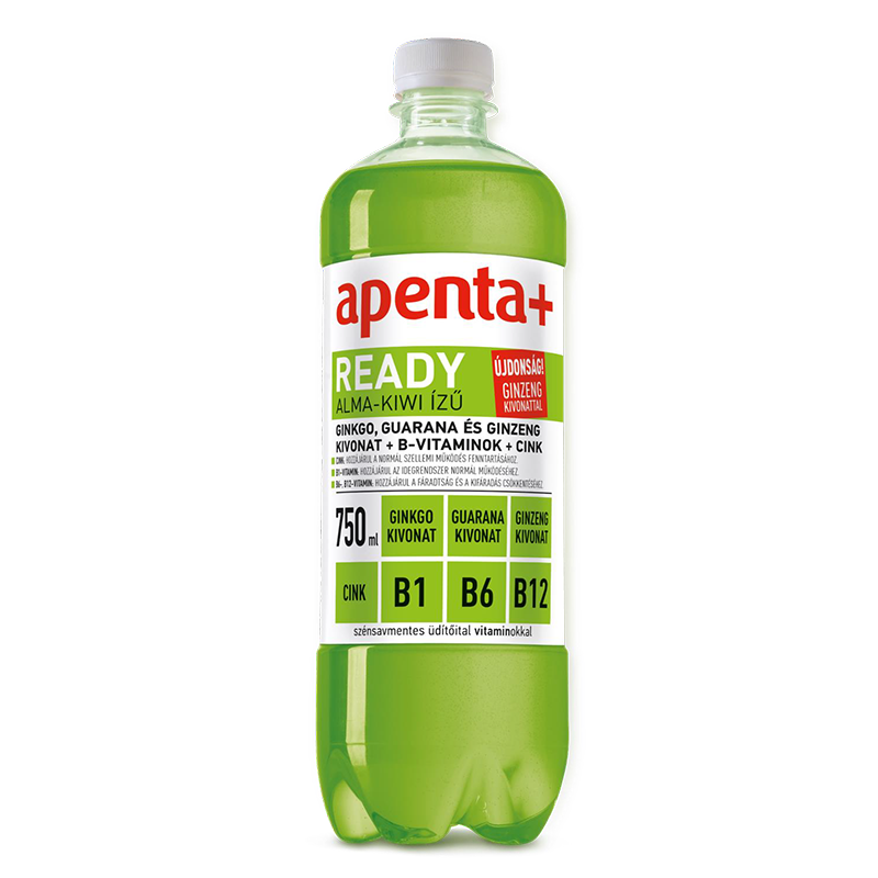 Apenta+ Ready szénsavmentes üdítő 0,75 l alma-kivi ízű