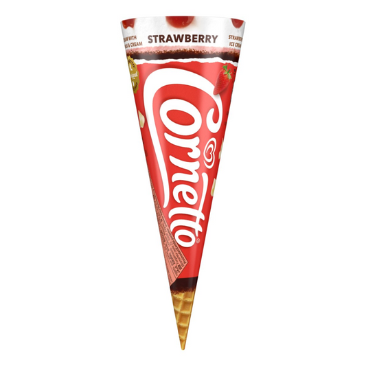 Cornetto tölcséres jégkrém 125 ml eper