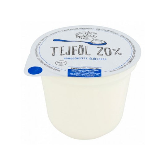 Cserpes tejföl 250 g 20% homogénezett