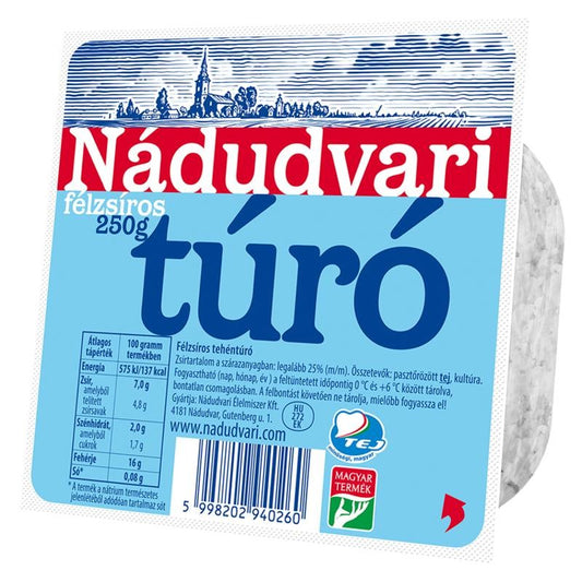 Nádudvari tehéntúró 250 g félzsíros