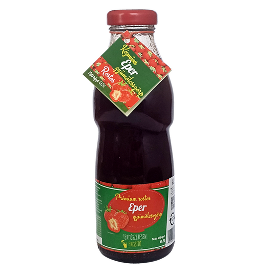 Kutyori Prémium rostos gyümölcsszörp 0,5 l eper