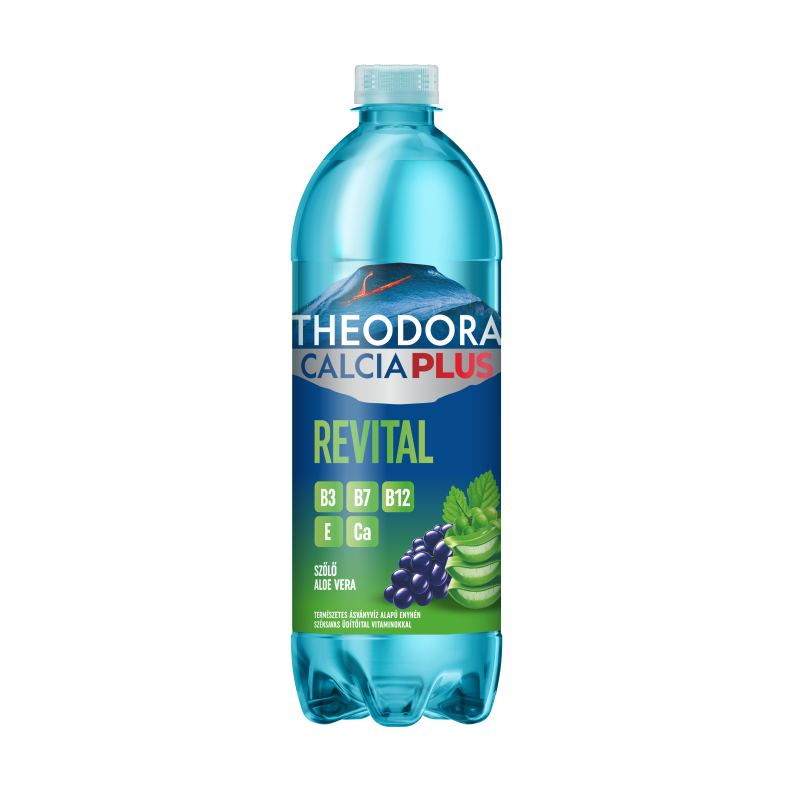 Theodora Calcia Plus Revital enyhén szénsavas üdítőital 0,7 l szőlő-aloe vera ízű